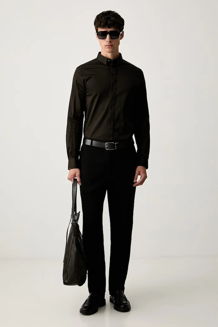 Armani Exchange erkek pamuk elastan gömlek