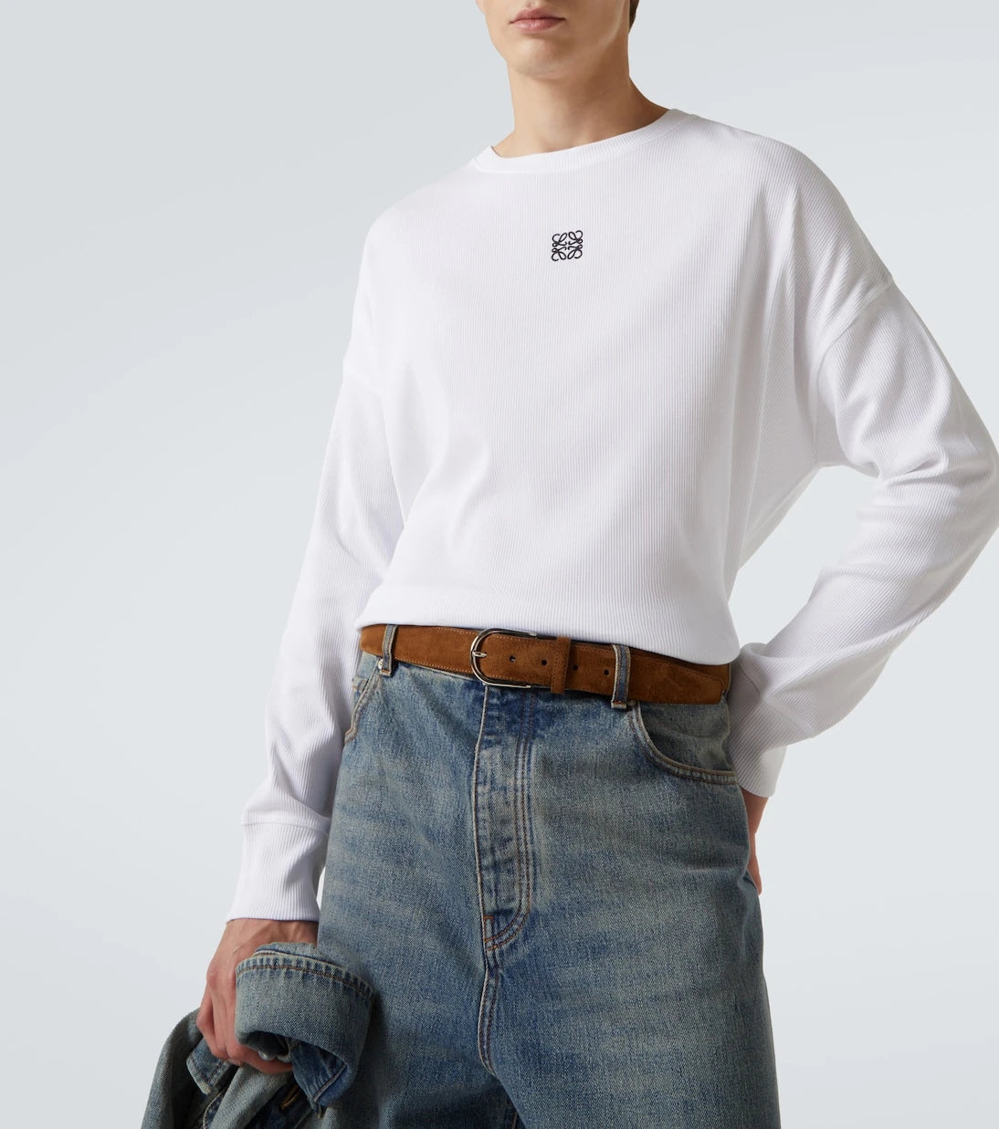Loewe - تي شيرت قطني جيرسيه بطبعة Anagram