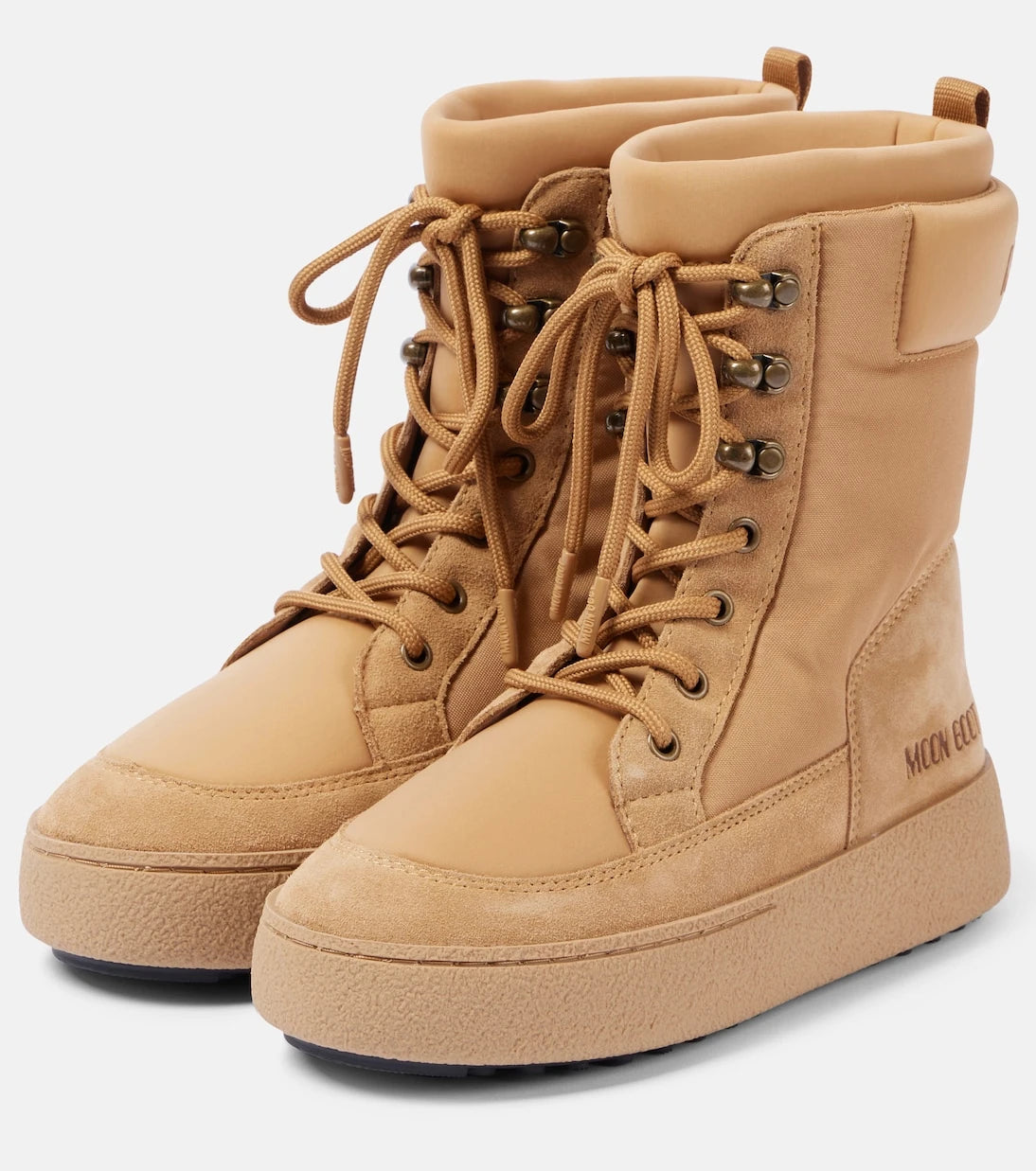 Moon Boot - Ltrack suede-trimmed combat boots