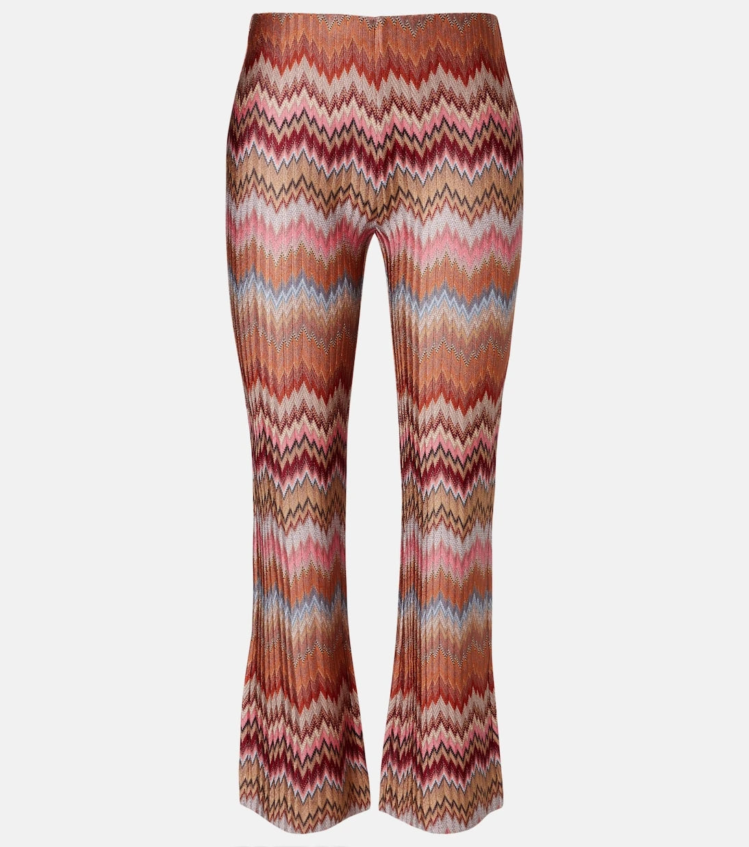 Missoni - بنطلون ضيق بقصة ساق قصيرة وخصر عالٍ بنقشة متعرجة