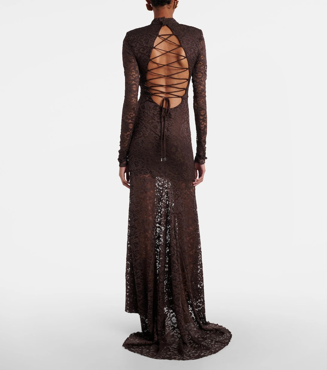 Rotate - Open-back floral lace  gown