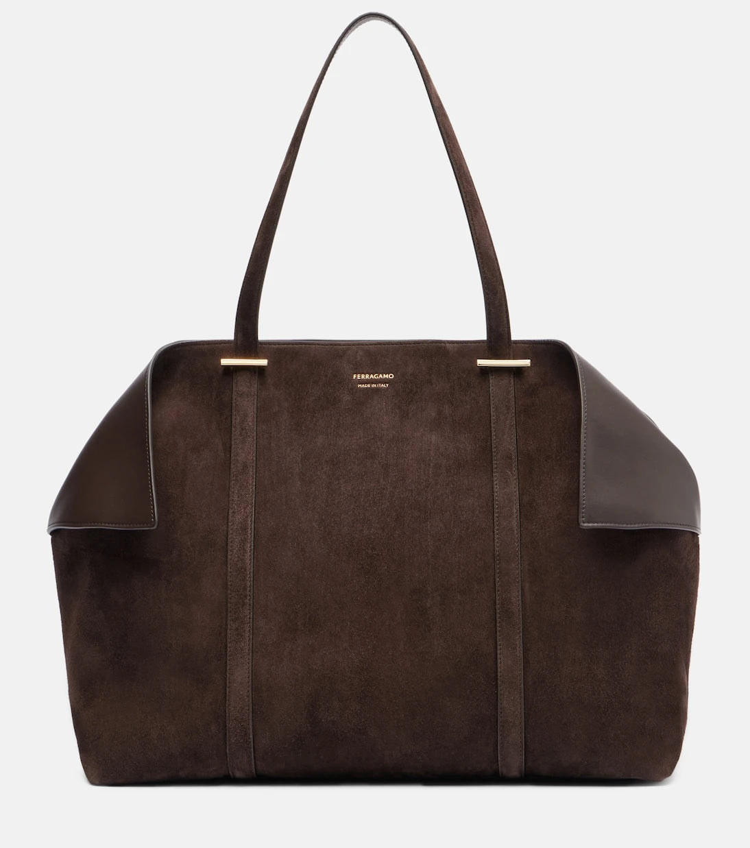 Ferragamo - Scarf Large suede tote bag