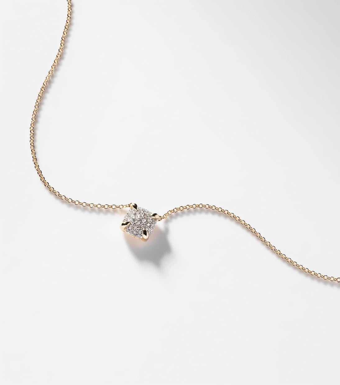 David Yurman - Petite Chatelaine® 18kt gold necklace with diamonds