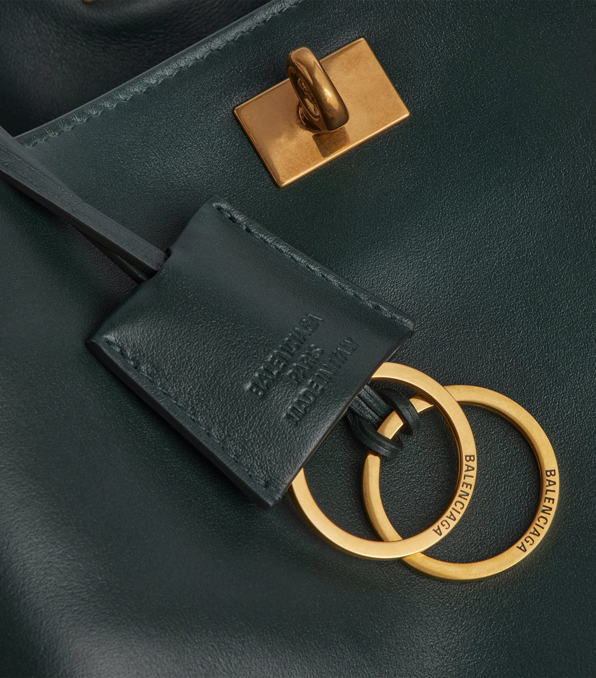 Balenciaga Green Mini Leather Rodeo Top-Handle Bag