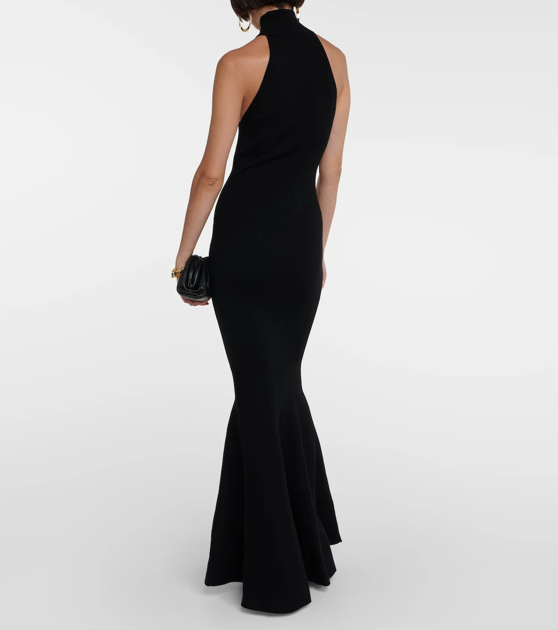 Nina Ricci - High-neck wool-blend maxi gown