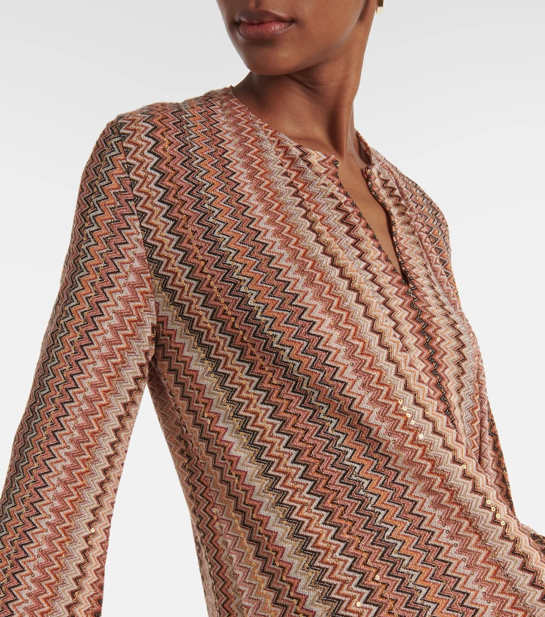 Missoni - كارديجان لاميه بنمط متعرج
