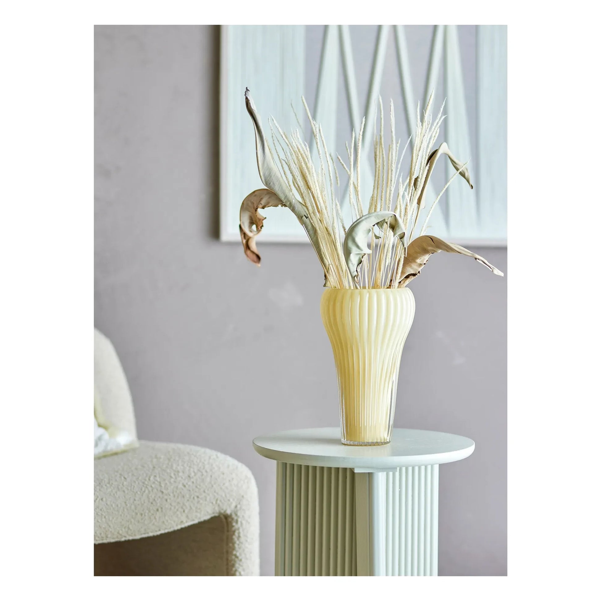 Bloomingville - Averie glass vase | Yellow
