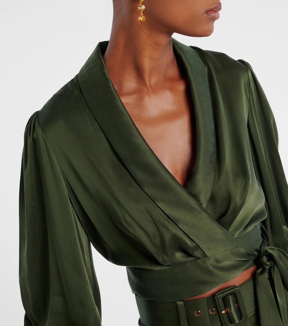 Zimmermann - Silk satin wrap top
