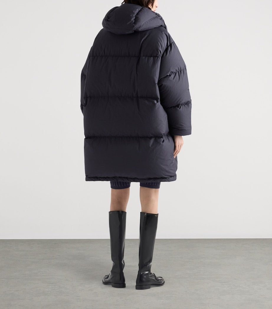 Prada Blue Down-Filled Puffer Jacket