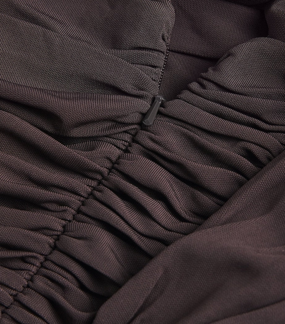 Christopher Esber Brown Jersey Draped Cummerbund Top