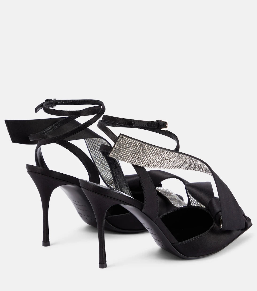 Area - X Sergio Rossi embellished satin slingback pumps