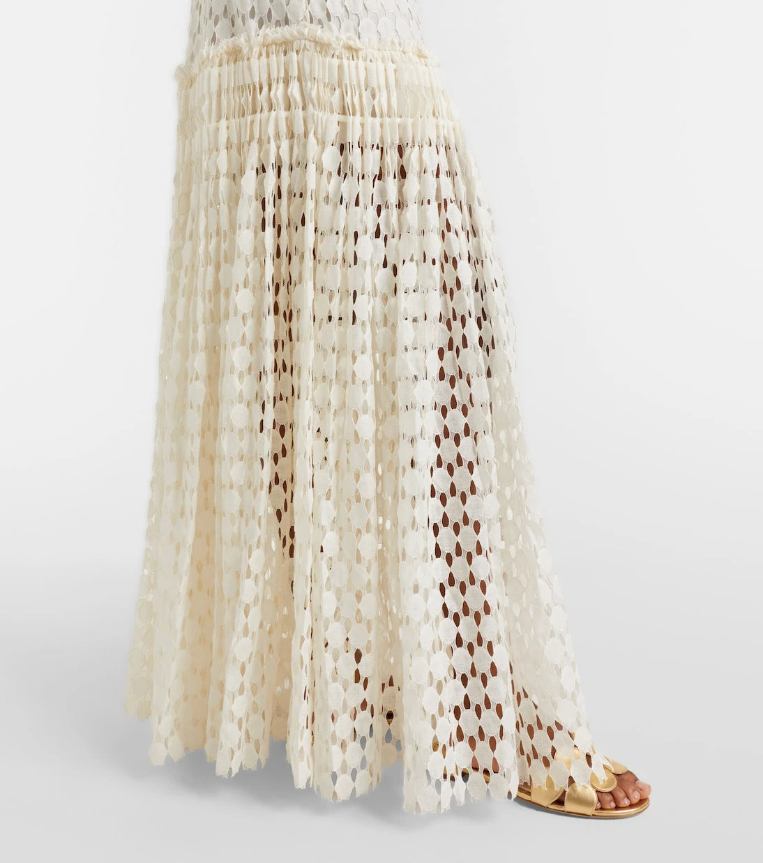 Ulla Johnson - Aris cotton-blend lace maxi skirt