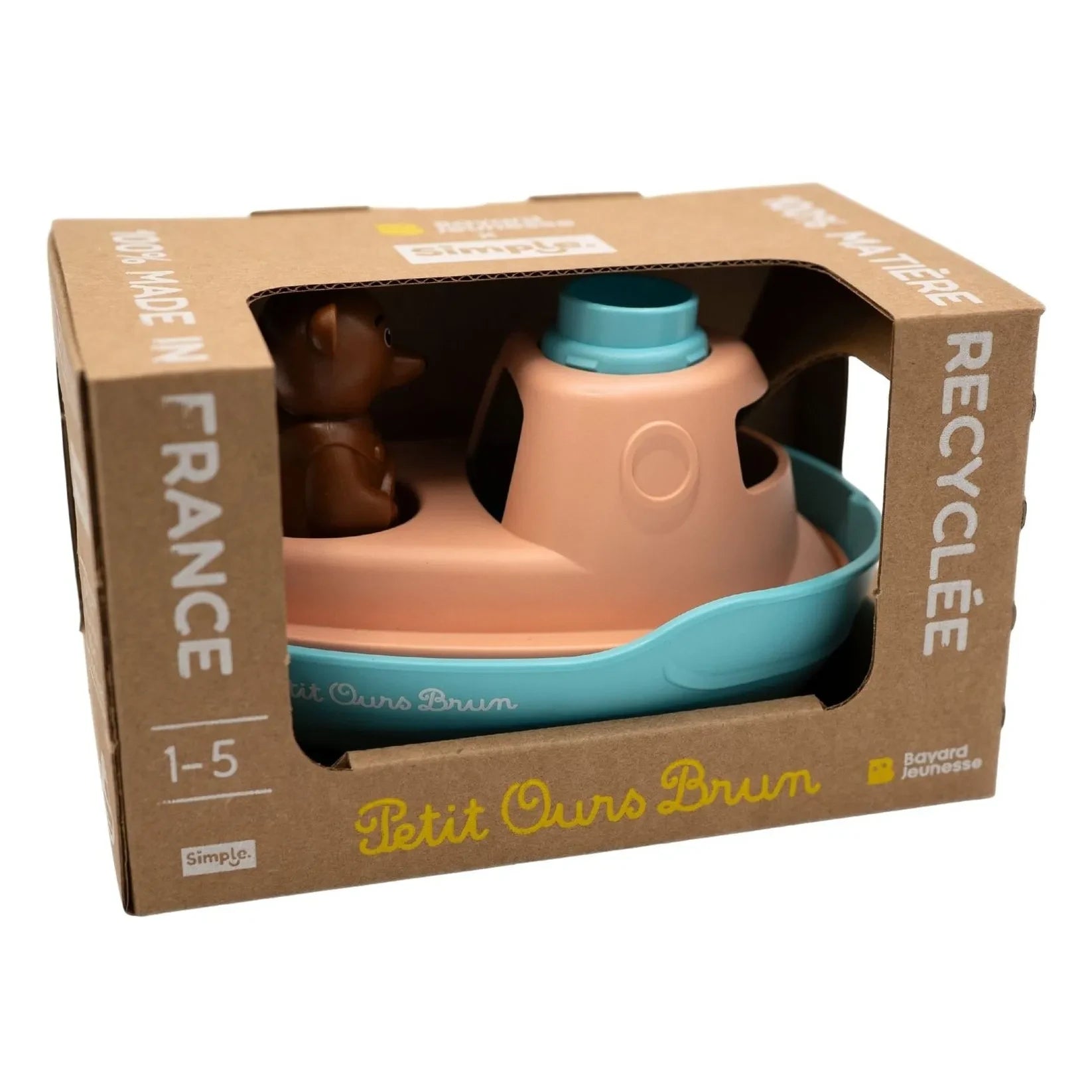 Simple - Bath boat - Single x Little Brown Bear | Blue