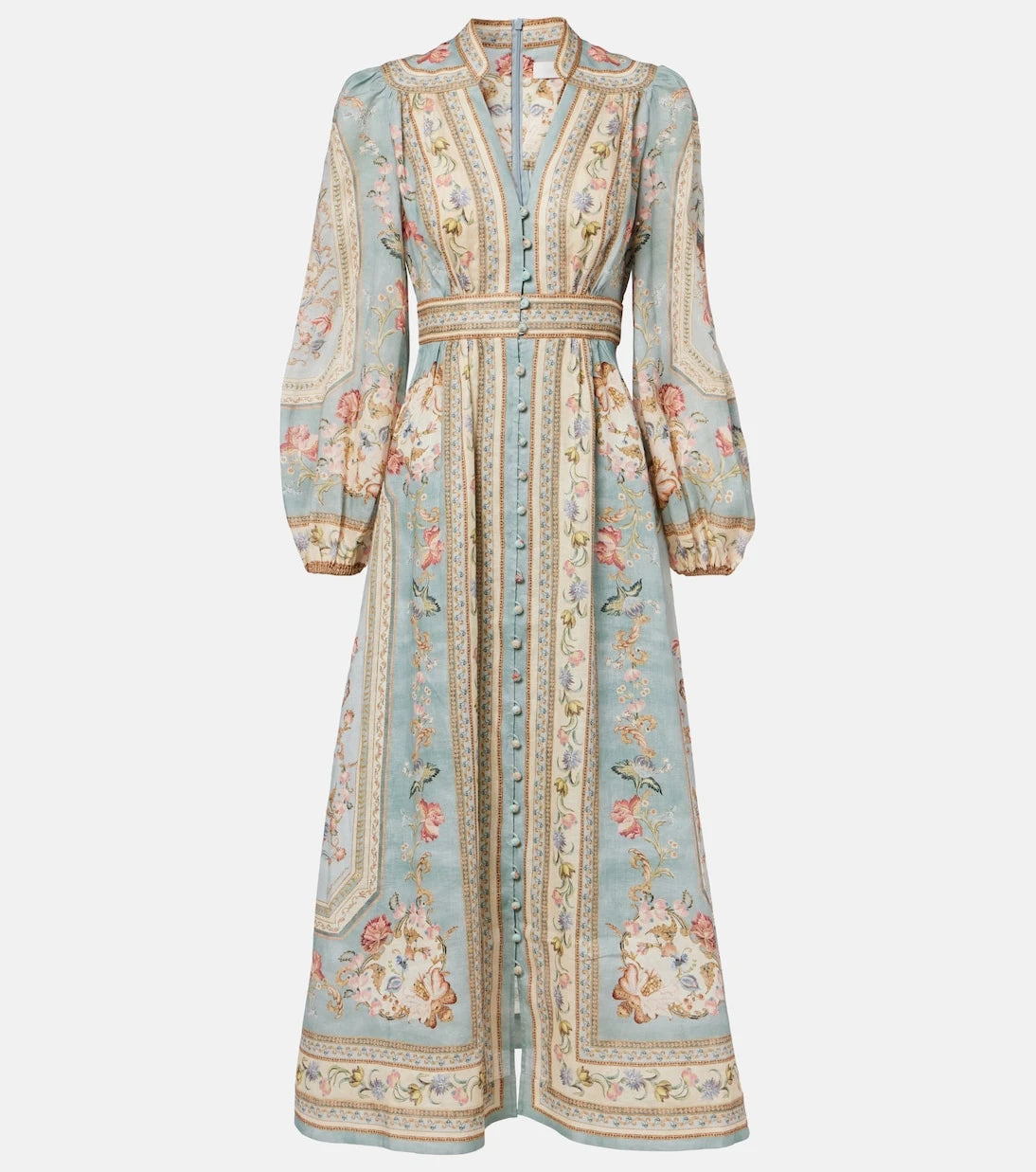 Zimmermann - Roselight floral linen midi dress