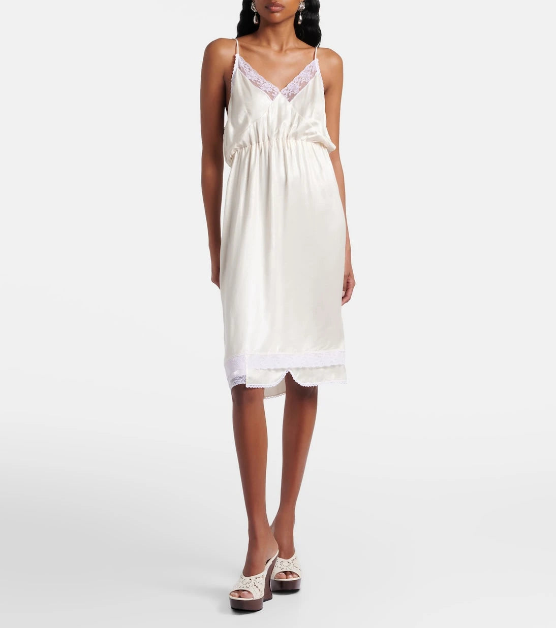 Magda Butrym - Lace-trimmed slip dress