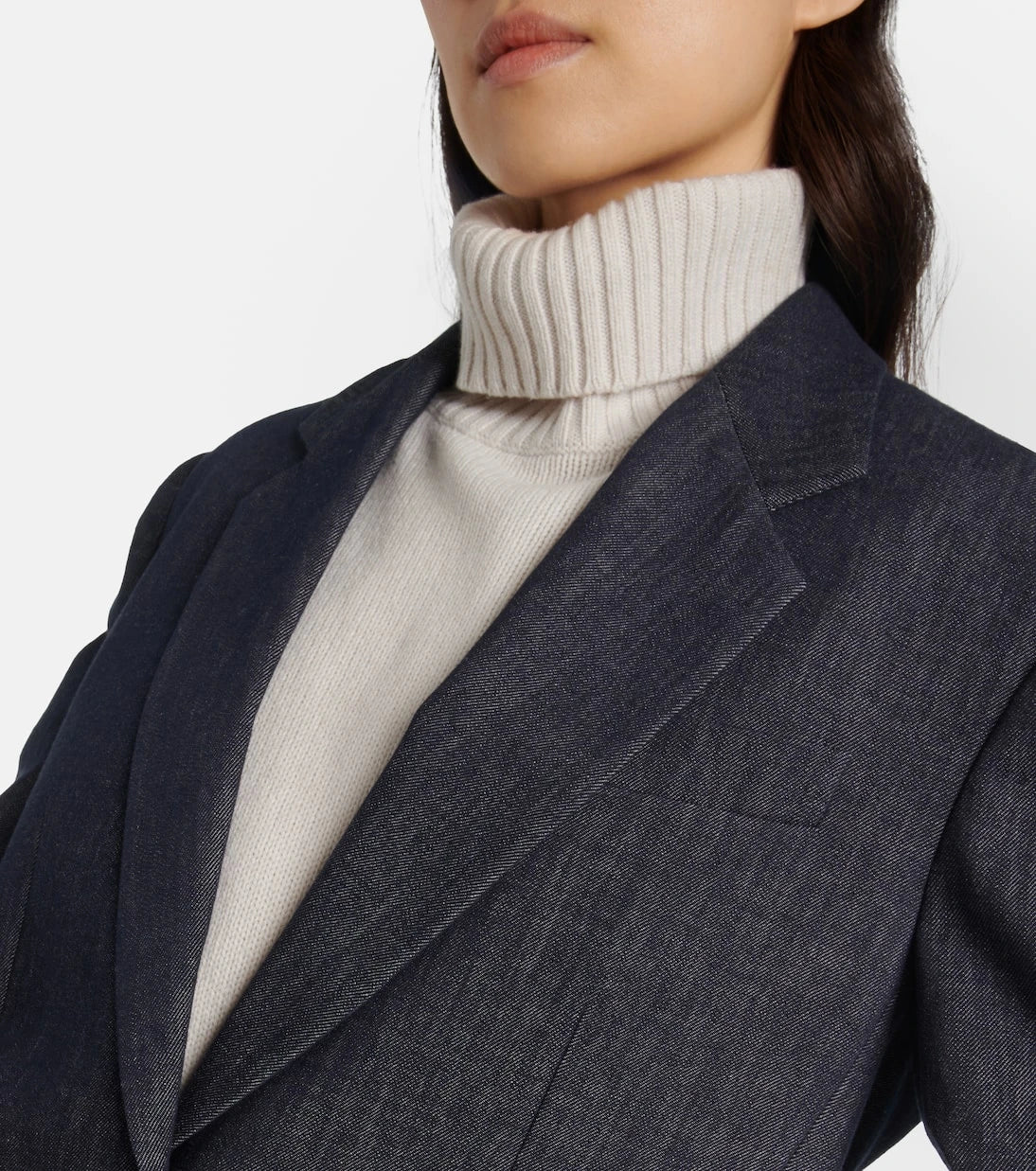 Brunello Cucinelli - Single-breasted denim blazer
