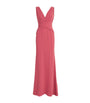 Pink V-Neck Criss-Cross Gown