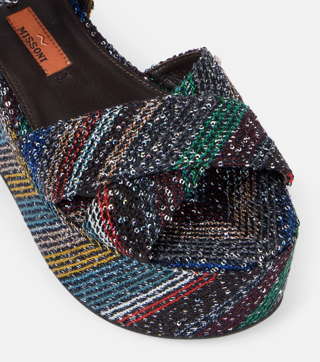 Missoni - صندل بلاتفورم مرصع بالترتر جوليا كابردوني