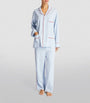 Olivia von Halle Blue Silk Laurent Pyjama Set