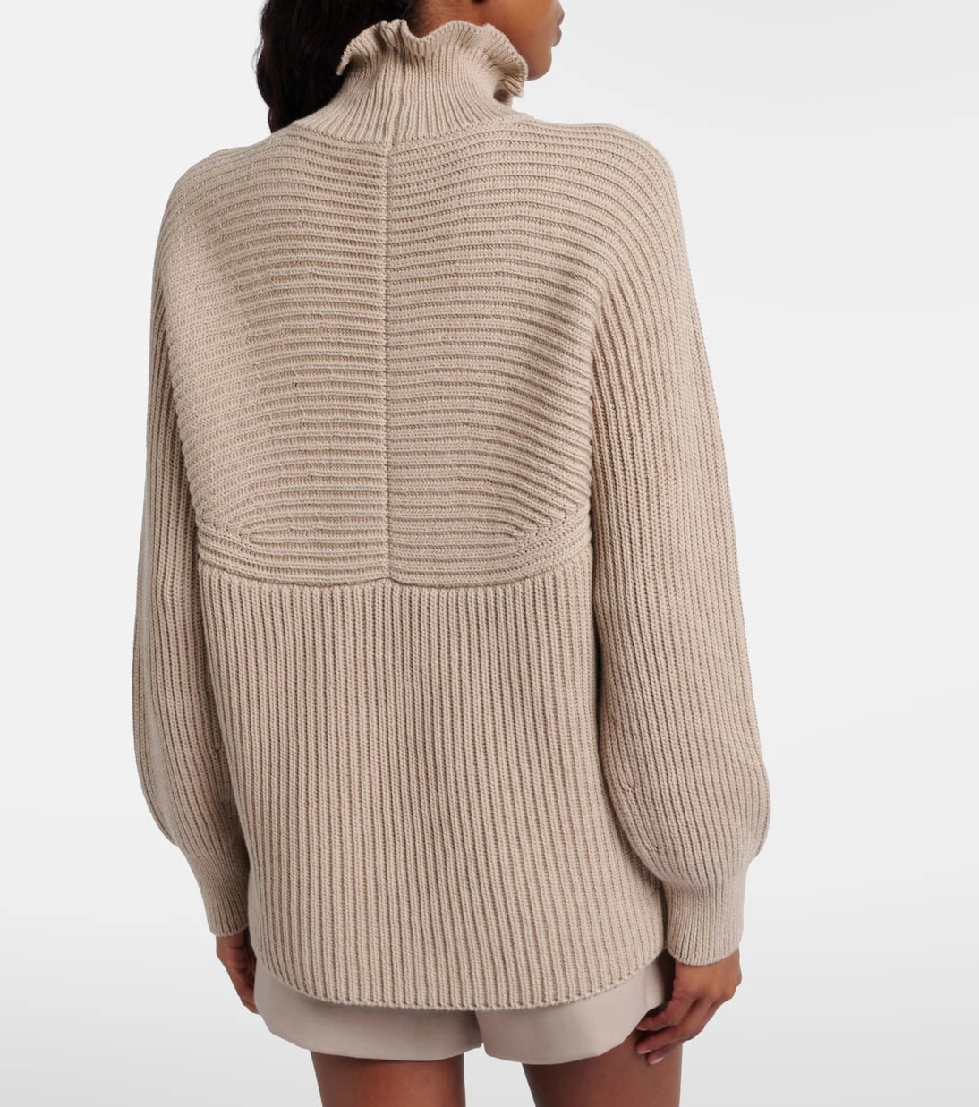 Max Mara - Camino ruffled cotton turtleneck sweater