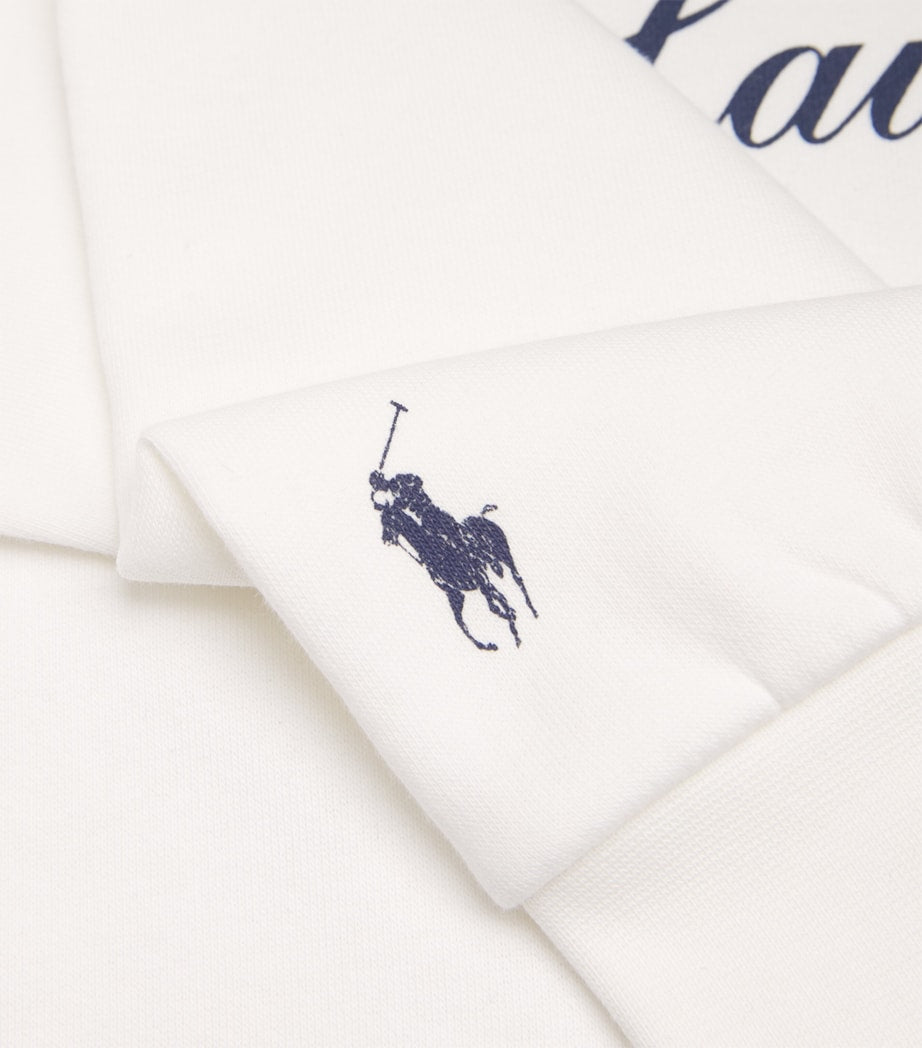 Polo Ralph Lauren White Cotton-Blend Polo Crest Hoodie