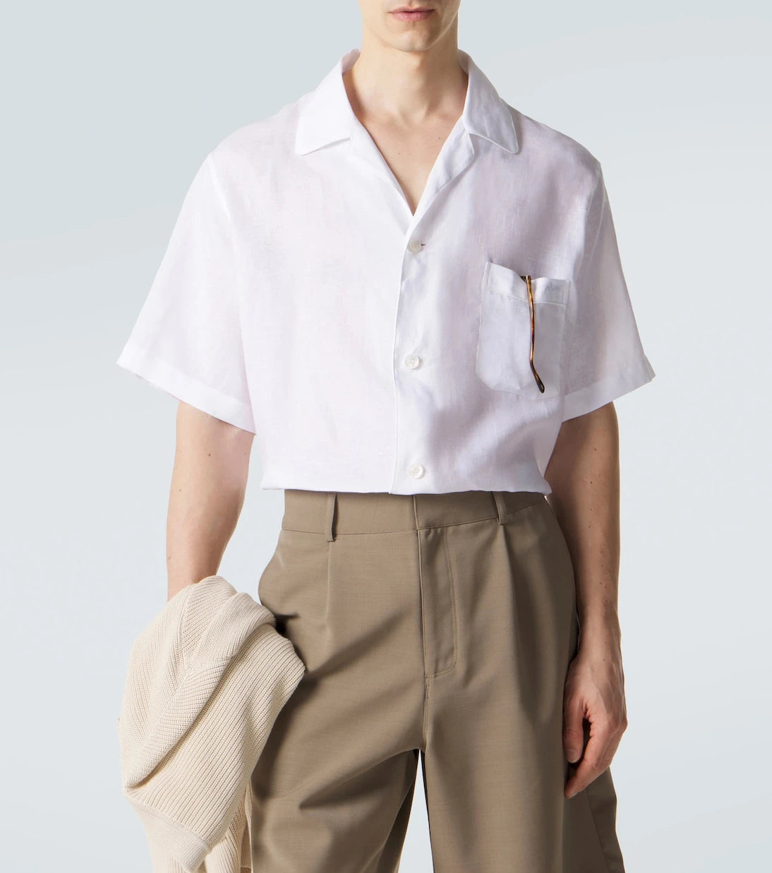 Brioni - Linen bowling shirt
