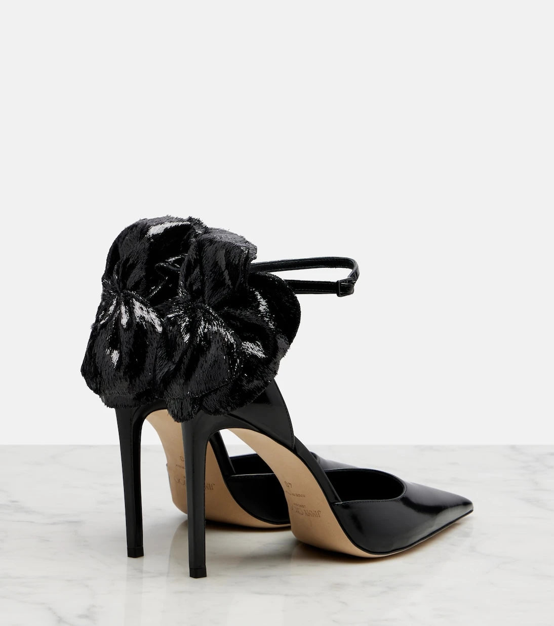 Jimmy Choo - Marja 100 floral-appliqué leather pumps