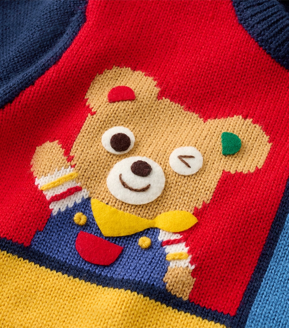 Miki House Wool-Blend Colour-Block Sweater (2-4 Years)