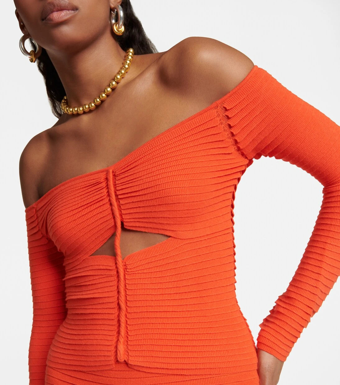 Altuzarra - Adan cutout off-shoulder knit top