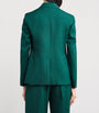 Green Virgin Wool Blazer