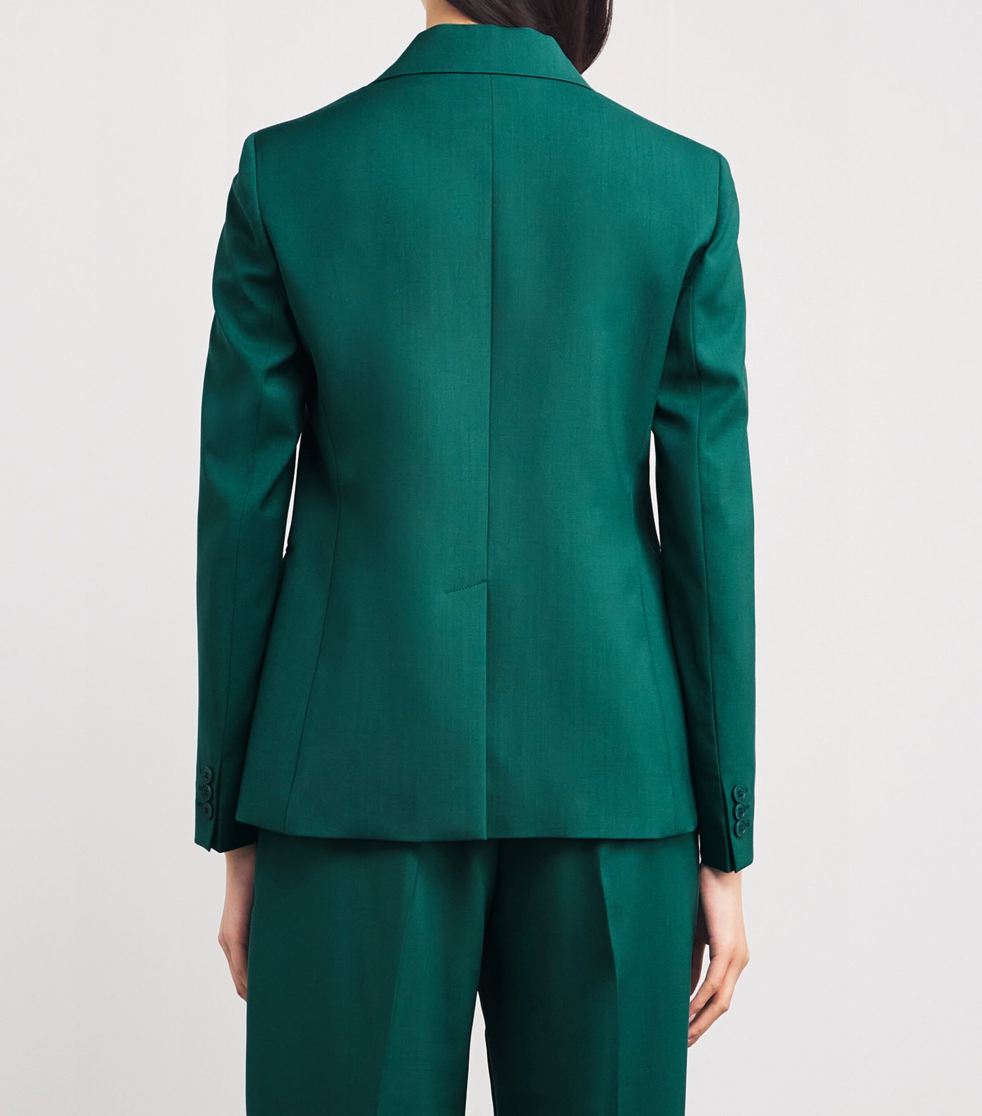 Green Virgin Wool Blazer