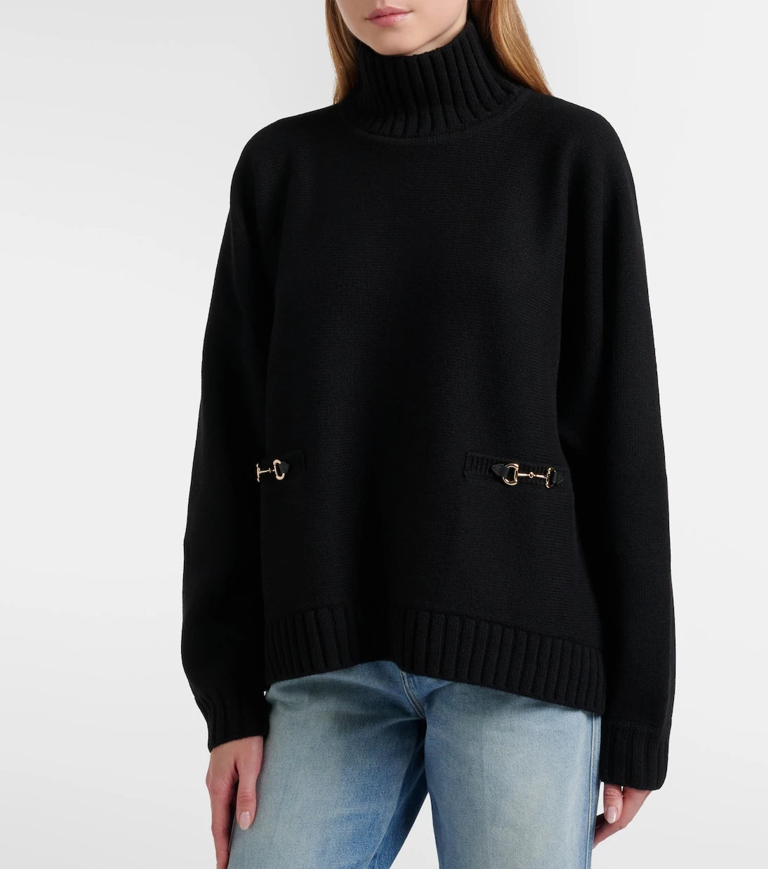 Gucci - Horsebit wool-blend turtleneck sweater