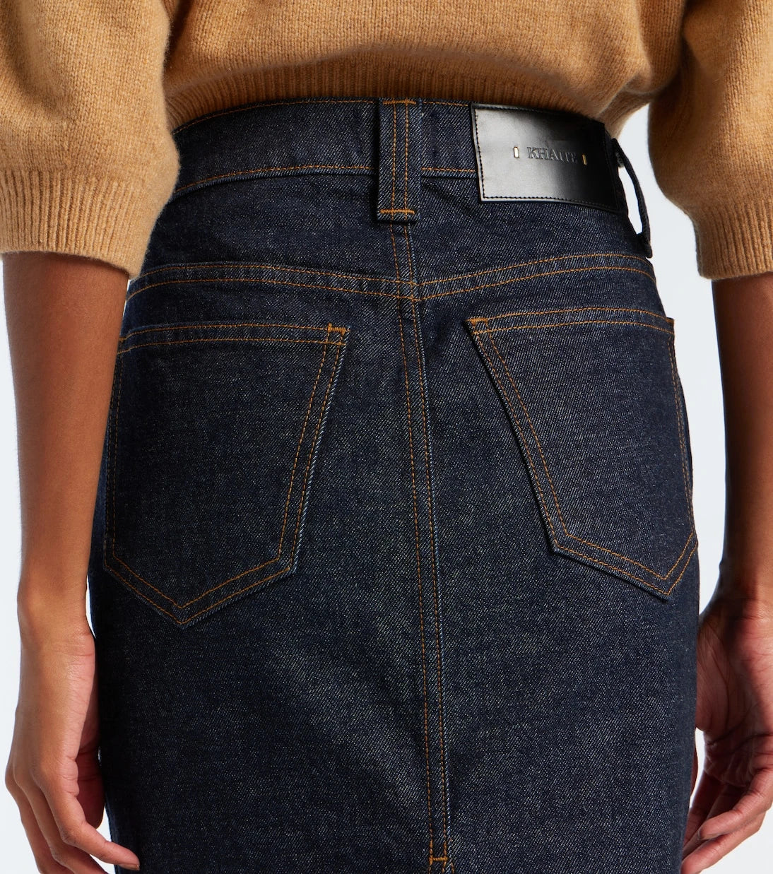 Khaite - Kendra denim midi skirt