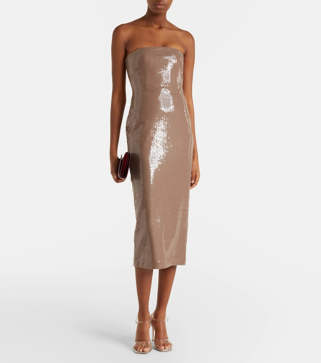 Alex Perry - Sequined strapless midi dress