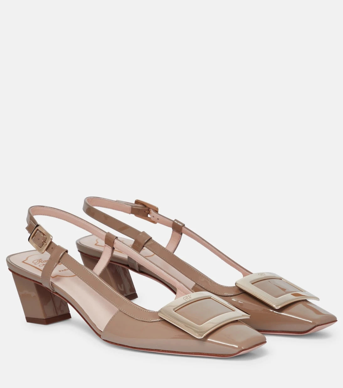 Roger Vivier - Belle Vivier leather slingback pumps