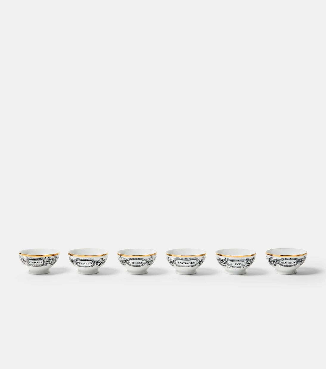 Fornasetti - Set of 6 porcelain bowls