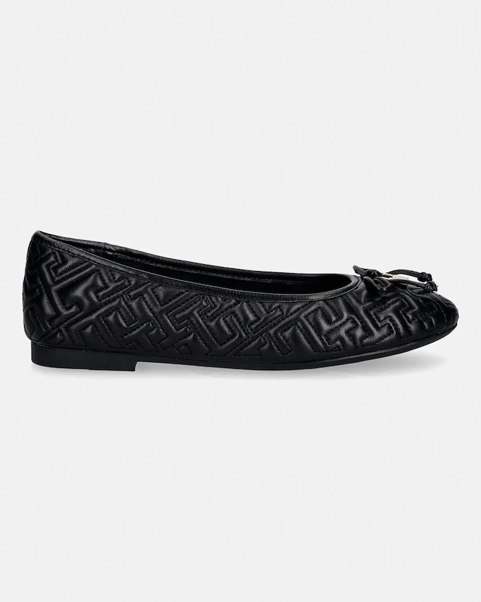 Tommy Hilfiger TH QUILTED BALLERINA Deri Balerinler