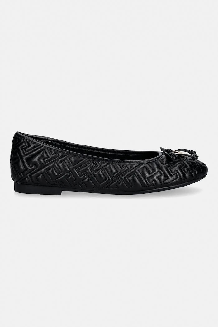 Кожени балеринки Tommy Hilfiger TH QUILTED BALLERINA