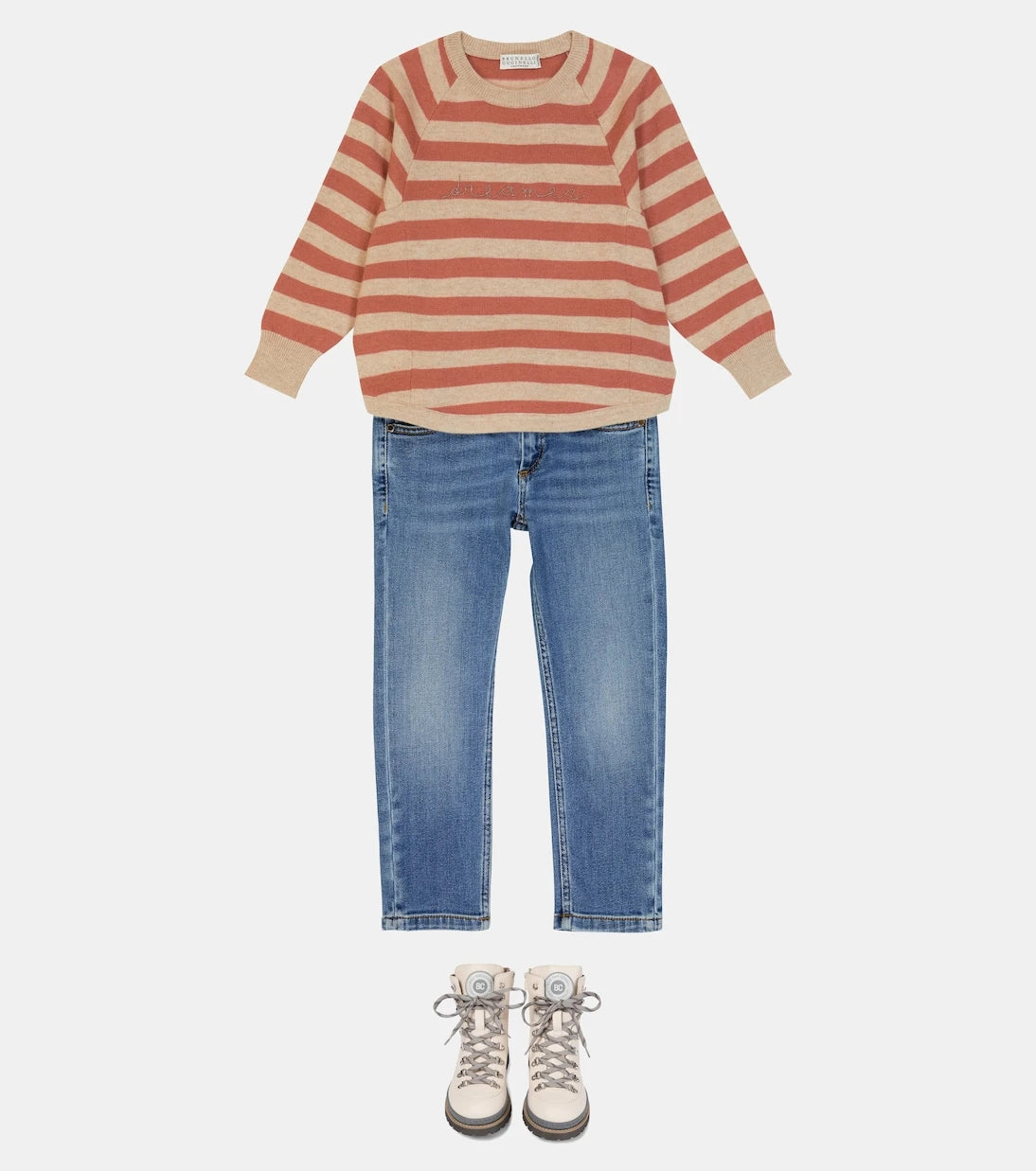Brunello Cucinelli Kids - Striped wool-blend sweater