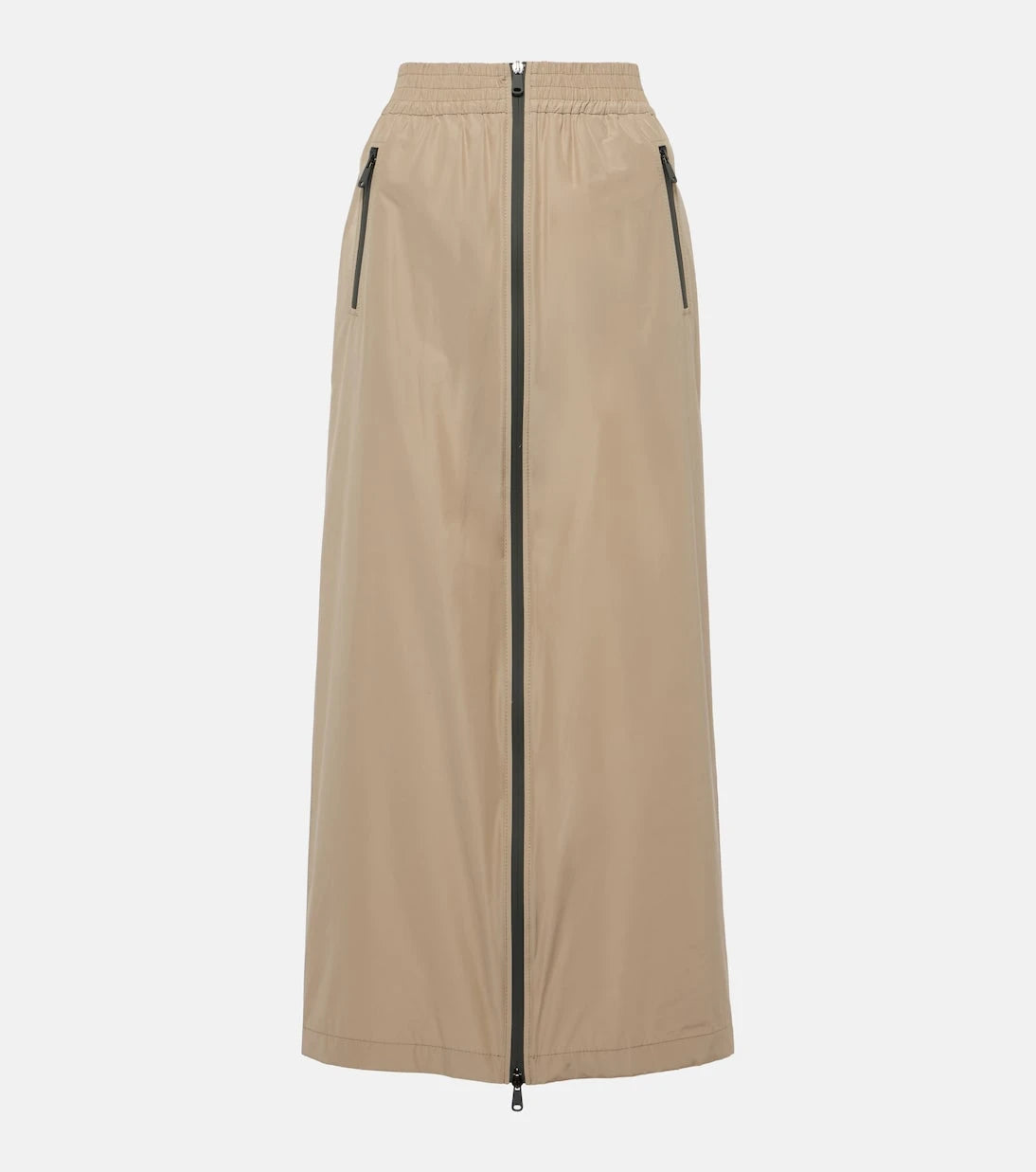 Brunello Cucinelli - Zip-up taffeta maxi skirt