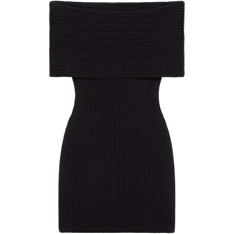 Givenchy Black Wool-Blend Knit Mini Dress