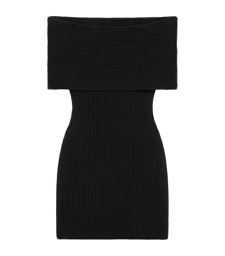Givenchy Black Wool-Blend Knit Mini Dress