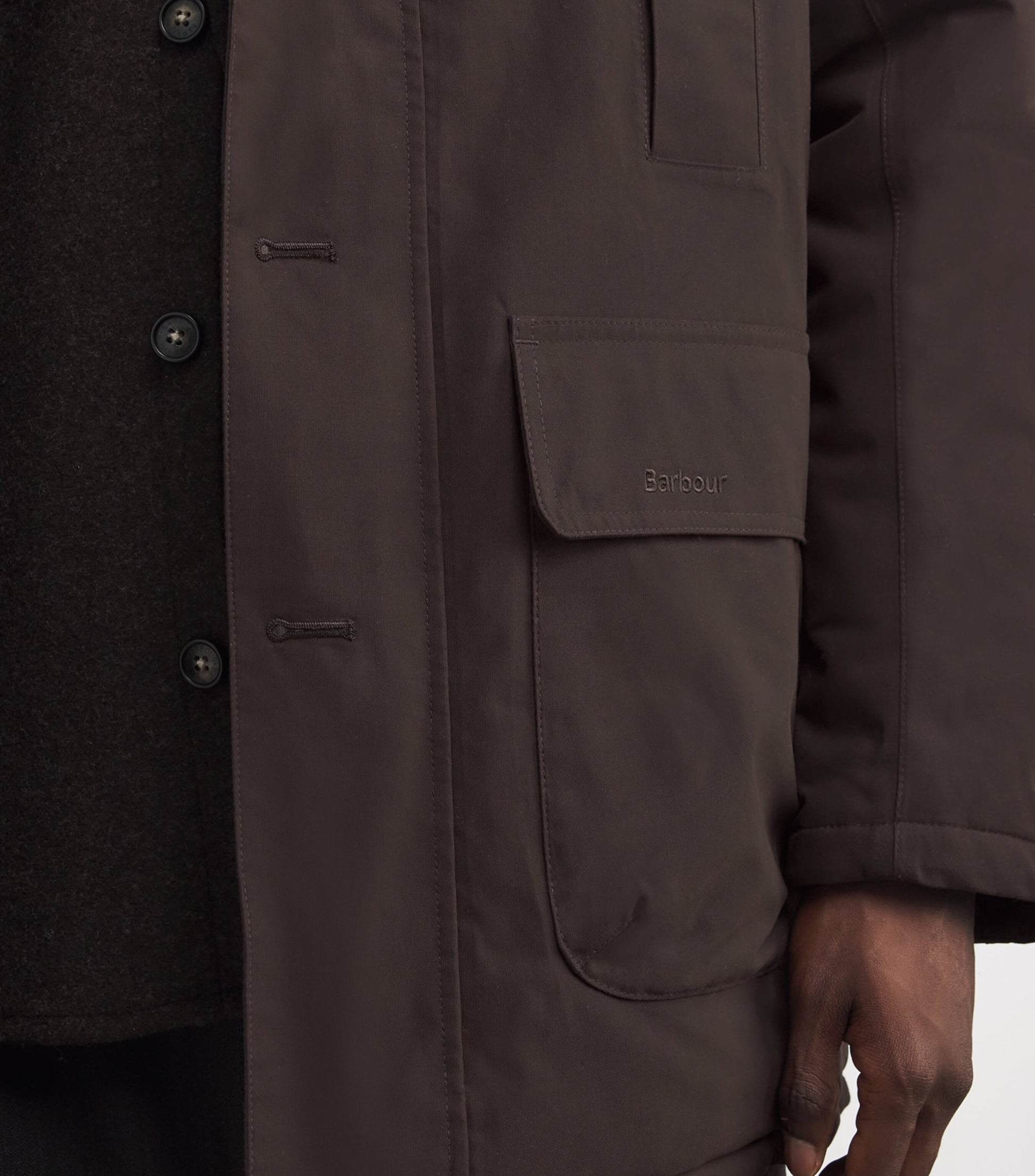 Barbour Black Winter Beaufort Waterproof Parka Coat