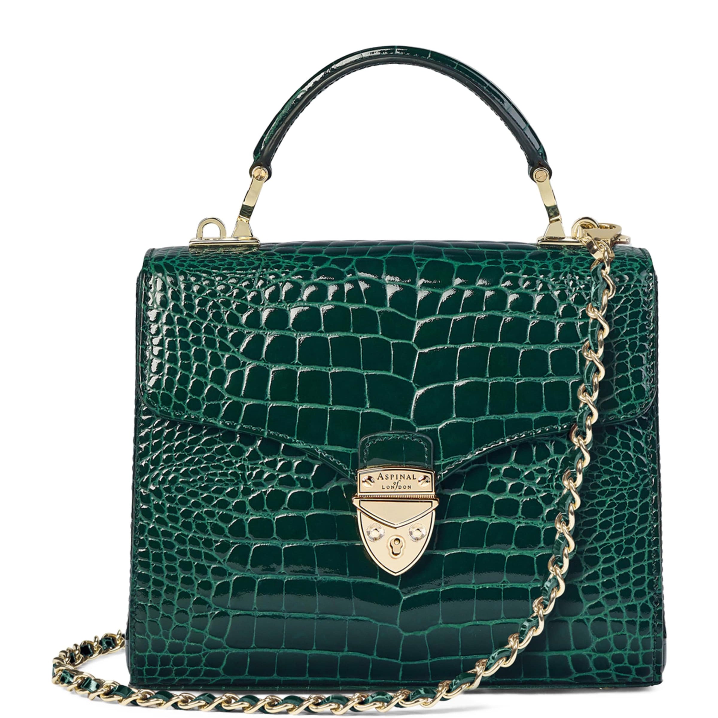 Aspinal Of London Green Midi Mayfair Top-Handle Bag