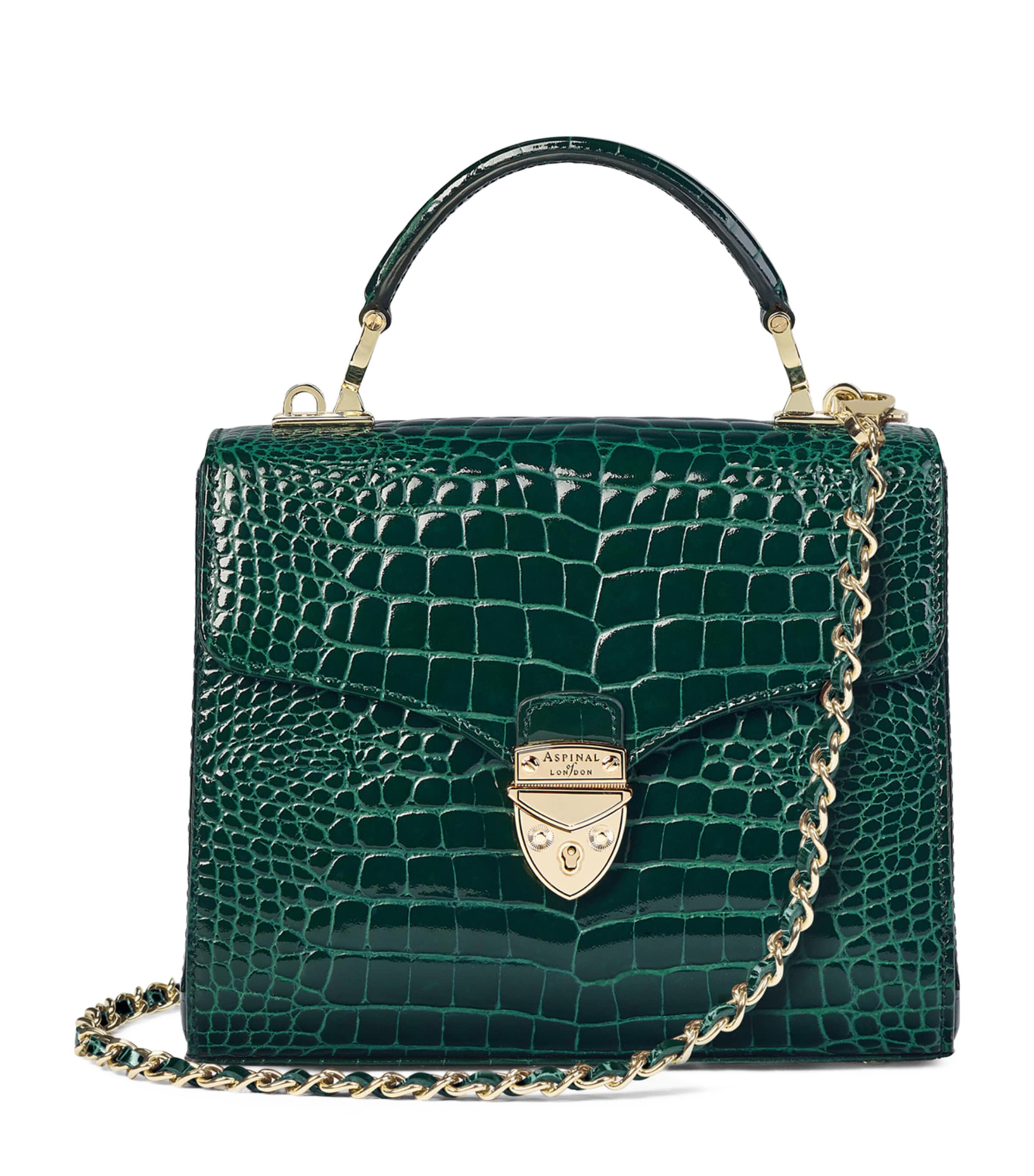 Aspinal Of London Green Midi Mayfair Top-Handle Bag
