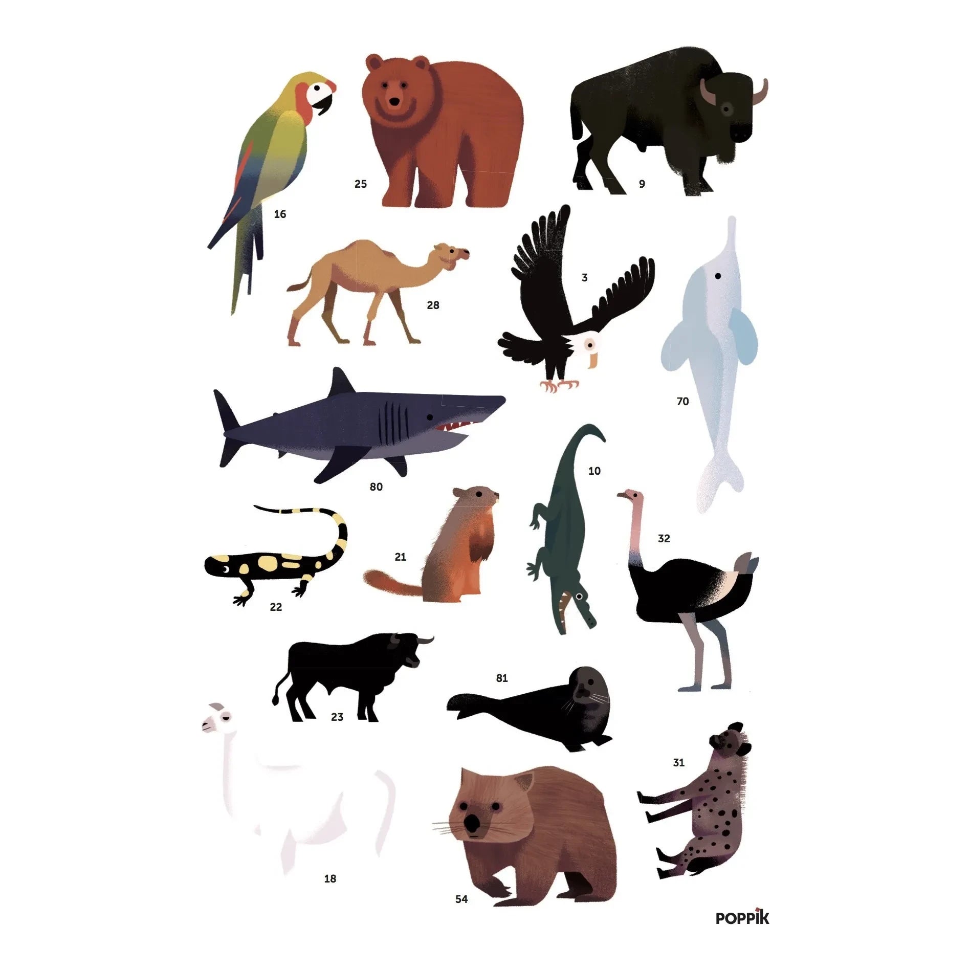 Poppik - Animals Poster + Stickers
