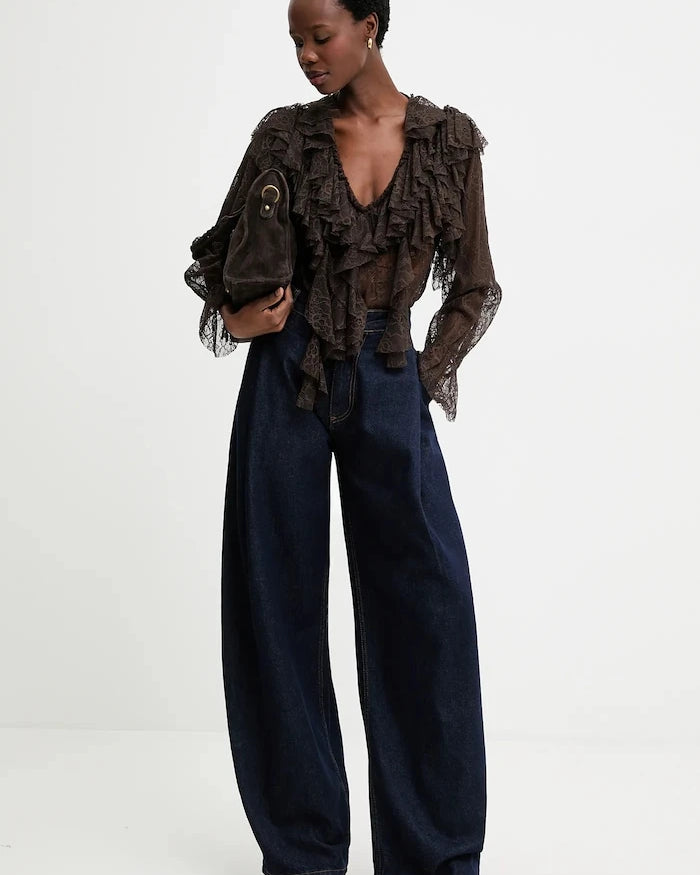 Answear.LAB wide leg kadın jean