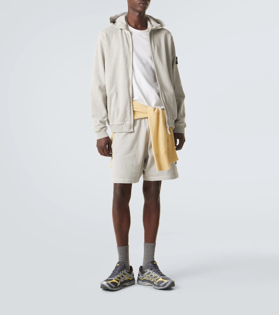Stone Island - شورت صوف قطني "كومباس"
