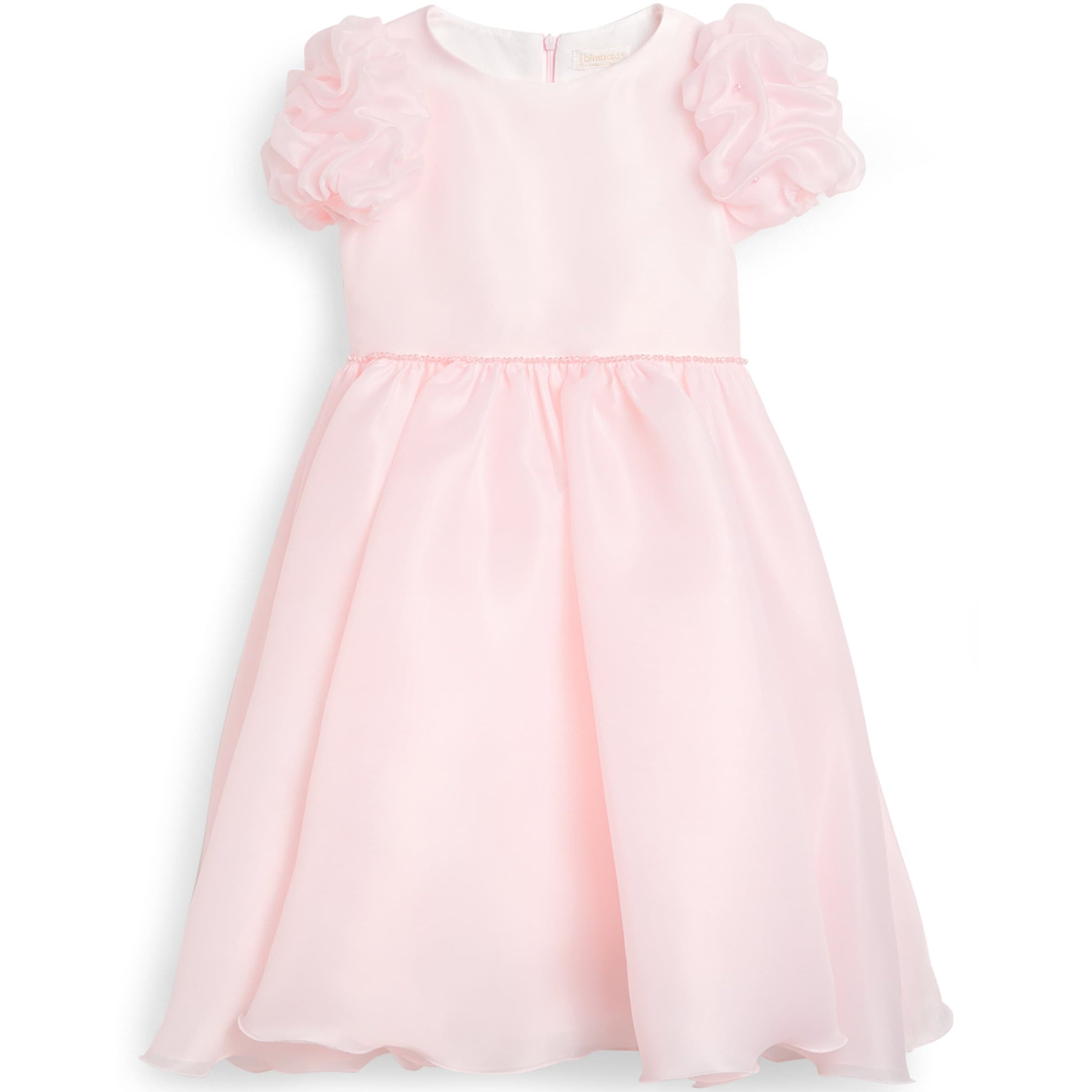 Pink Ruffle-Sleeve Dress (2-14 Years)