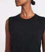 Cashmere Sleeveless Midi Dress BLACK